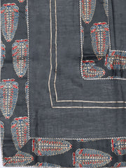 Neck Patti Cotton Blend Unstitched Suit With Dupatta