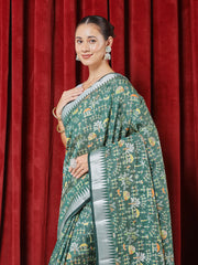 Digital Printed Art Silk Saree