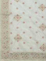 All over Embroidered Organza Unstitched Suit With Dupatta