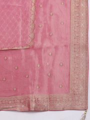 Woven Design Tissue Unstitched Suit With Dupatta