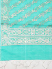 Woven Design Chanderi Unstitched Suit With Pant & Dupatta