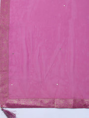 Brocade Chanderi Unstitched Suit With Dupatta