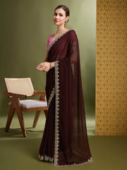 Georgette Embroidered Saree