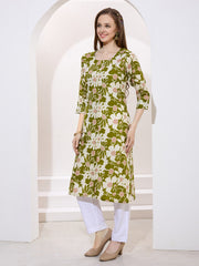 Floral Printed Cotton Kurta
