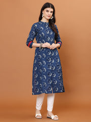 Printed Cotton Blend Kurta