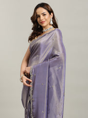 Stone Embroidery Tissue Saree