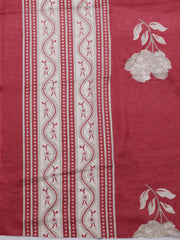 Printed Cotton Blend Unstitched Suit With Dupatta
