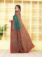 Digital Printed Crepe Saree