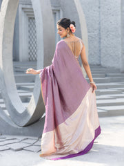 Plain Crepe Saree