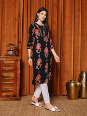 printed Cotton Blend Kurta