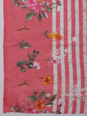 Patch Neck Cotton Blend Unstitched Suit With Dupatta