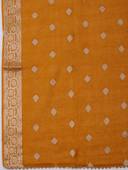 Neck Embroidered Chanderi Unstitched Suit With Dupatta