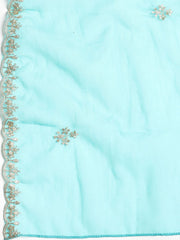 Embroidered Organza Unstitched Suit With Dupatta