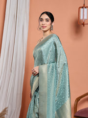 Woven Design Satin Saree