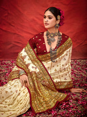 Abstract Print Art Silk Saree