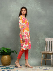 Floral Printed Cotton Kurta