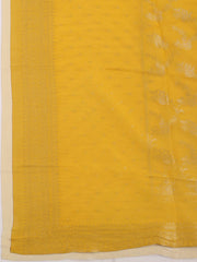 Embroidered Chanderi Unstitched Suit With Pant & Dupatta