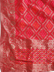 Embroidered Chanderi Unstitched Suit With Dupatta