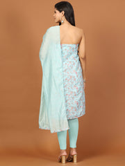 All Over Embroidered Cotton Blend Unstitched Suit Piece With Dupatta