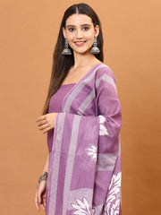 Printed Muslin Unstitched Suit Piece With Dupatta