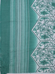 Floral Printed Cotton Blend Unstitched Suit With Dupatta