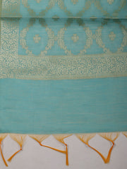 Printed Chanderi Unstitched Suit With Dupatta