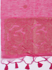 Neck Embroidered Chanderi Unstitched Suit Piece With Dupatta