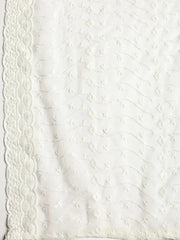 Chikan Work Georgette Unstitched Suit With Dupatta