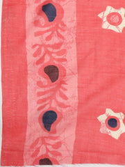 Printed Cotton Blend Unstitched Suit With Dupatta