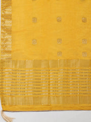 Embroidered Cotton Blend Unstitched Suit With Pant & Dupatta