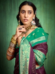 Abstract Printed Art Silk Saree