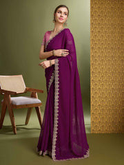 Georgette Embroidered Saree