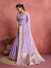 Woven Border Booti Art Silk Saree