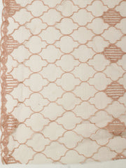 Embroidered Chanderi Unstitched Suit With Pant & Dupatta