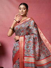 Printed Art-Tusser Saree