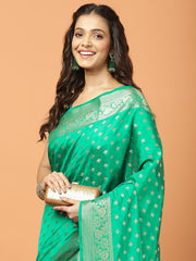 Zari Border Art Silk Woven Saree