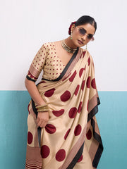 Printed Satin Saree