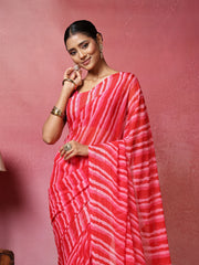 Abstract Printed Georgette Saree