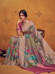 Printed Art Silk Saree
