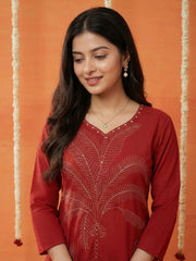 Printed Cotton Kurta With Pant