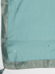 Zari Jaal Art Silk Unstitched Suit With Dupatta