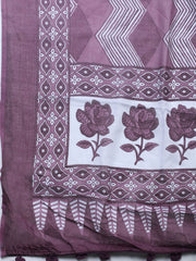 Printed Cotton Blend Ustitched Suit With Pant & Dupatta