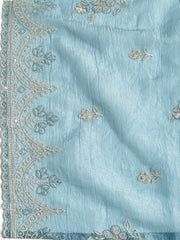 Embroidered Tissue Unstitched Suit With Dupatta