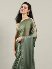 Plain Art slik Saree