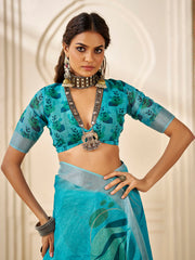 Digital Printed Cotton Saree