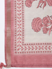 Printed Chanderi Unstitched Suit With Dupatta