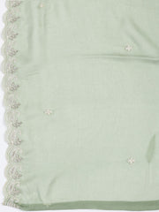 Embroidered Organza Unstitched Suit With Dupatta