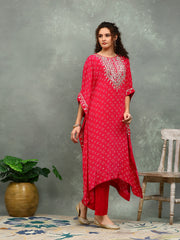 Printed Crepe Kurta With pants