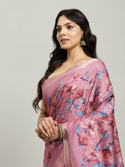 Floral Printed Art Silk Woven Saree