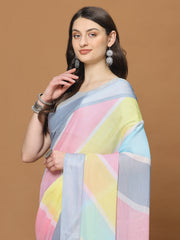 Floral Printed Chiffon Woven Saree